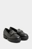 Yours Curve Black Extra-Wide Fit Chunky Metal Trim Loafers