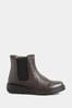 Yours Curve Brown Extra-Wide Fit Wedge Chelsea Boots