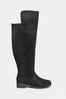 Yours Curve Black Extra Wide Fit Stretch Over The Knee Boots