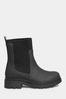 Yours Curve Black Wide Fit Sock Top Line Chelsea Boots, Wide Fit