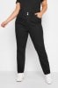 Yours Curve Black Elasticated Mom Jeans