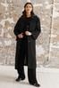 Black Waterproof Trench Longline Coat