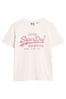 Superdry Pink Metallic Relaxed T-Shirt