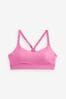 Klar pink - Medium Impact Run Crop Sports Bra