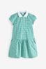 Green Cotton Rich School Gingham Zip Dress print (3-14yrs)