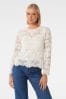 Forever New White Lucille Lace Shell Top