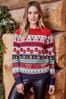 Threadbare Weihnachtliches Pulloverkleid mit Rundhalsausschnitt