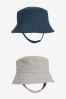 Navy Blue Baby Bucket Milwaukee Hats 2 Pack (0mths-2yrs)