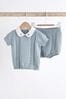 Blue Bear Knitted Baby Top and Bloomer Short Set (0mths-2yrs)