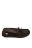 Totes Mens Isotoner Distressed Moccasin Slippers With Herringbone Sock