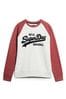 Superdry Red Athletic Vintage Logo Raglan Crew Sweatshirt