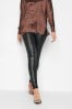 Long Tall Sally Black Faux Leather Look Stretch Leggings