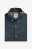 Petrol Blue Regular Fit Short Sleeve Easy Iron Button Down Oxford Shirt