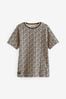 Black/Ecru Chain All-Over Print Short Sleeve T-Shirt (3-16yrs)
