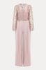 Phase Eight Pink Mariposa Pale Lace Jumpsuit
