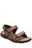 Lotus Leather Open-Toe Sandals