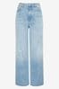 Mint Velvet Blue Soft Wide Leg Jeans
