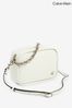 Calvin Klein White Micro Chain Cross-Body Bag