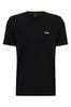 BOSS T-Shirt aus Baumwollstretch mit Kontrastlogo