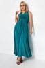 Yours Curve Green Knot Front Maxi Dress