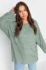 Yours Curve Green Batwing Sleeve Soft Touch Jumper