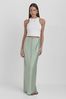 4th & Reckless Green Yimena Satin Midaxi Skirt