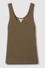 Reiss Violet Scoop Neck Jersey Vest Top