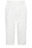 Yours Curve White Cool Cotton Cropped Trousers With Jersey Waist Band