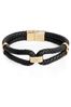 Personalised Mens Infinity Dual Leather Bracelet  Gold by Treat Republic