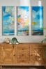 Multicolour Set of 3 Artist Scott Naismith Abstract Landscape Framed Canvas Wall Art