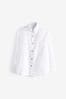 White Long Sleeve Miyake Shirt (3-16yrs)