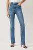 Inky Blue Push-Up Bootcut Jeans, Regular