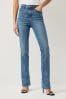 Dunkelblau - Push-Up Bootcut-Jeans, Regular