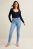 Mid Blue Denim Super Soft Skinny Jeans, Regular