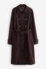 Long Tall Sally Brown Formal Trench Coat