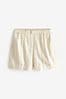 Weiß - Hochwertige Shorts aus Leinenmix mit Nadelstreifen