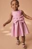Bright Pink Bow Party Dress (3mths-7yrs)
