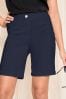 Friends Like These Blue Petite Sculpt and Shape Turn Up Jersey Shorts, Petite