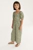 Olive Green Printed Jumpsuit (3-16yrs)