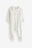 Cream Embroidered Baby Occasion Sleepsuit (0mths-2yrs)
