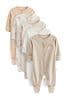 Neutral Baby Cotton Sleepsuits 5 Pack (0-2yrs)