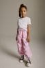 Pink Tie Dye Parachute Cargo Trousers (3-16yrs)