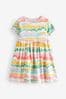 Regenbogenfarben - Geripptes Jersey-Kleid​​​​​​​ (3 Monate bis 7 Jahre)