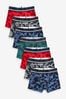 Red Blue Camoflague Trunks 7 Pack (1.5-16yrs)