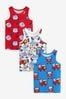 Emergency Vehicle Print Printed Vests 3 Pack (1.5-8yrs)