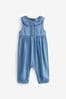 Denim Collared Baby Woven Jumpsuit (0mths-2yrs)