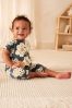 Monochromer Blumendruck - Baby Kurzärmeliger Overall mit weitem Bein (0 Monate bis 3 Jahre)