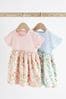 Pink & Blue Baby Jersey Dress 2 Pack (0mths-2yrs)