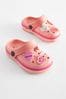 Peach Pink Hearts Character Clogs