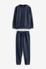 Blue Navy Plain Jersey Sweatshirt and Joggers Set (3mths-7yrs)
